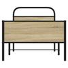 Bed Frame Without Mattress 75 X 190 Cm Sonoma Oak Wood Based Material