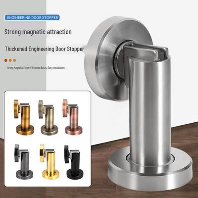 304 nerūdijančio plieno magnetinis durų stabdiklis – sustiprintas anti-susidūrimo dizainas, aukštos kokybės juodas sieninis siurblys kambariui