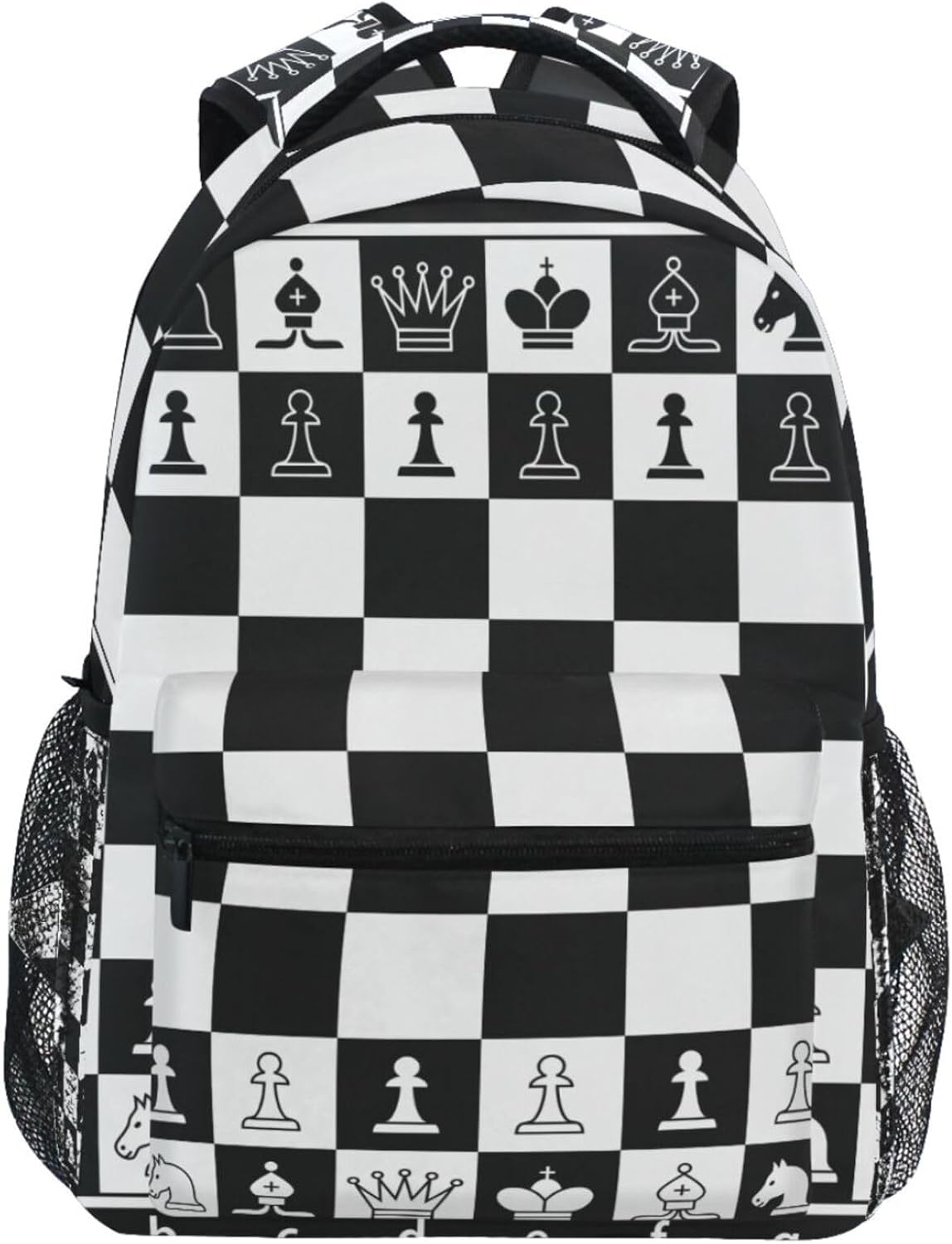 Witte Punk Schedel Mohawk Haar Zwart Vintage Rugzakken Schooltassen Dagrugzak Reizen School College Tas Voor Vrouwen Meisjes Mannen Jongens Tieners