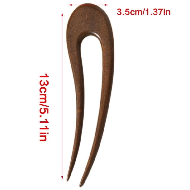 Elegant Wood Hairpin For Women Ancient French Hair Stick Wooden Hair Accessories For Bun Updos And Formal Event