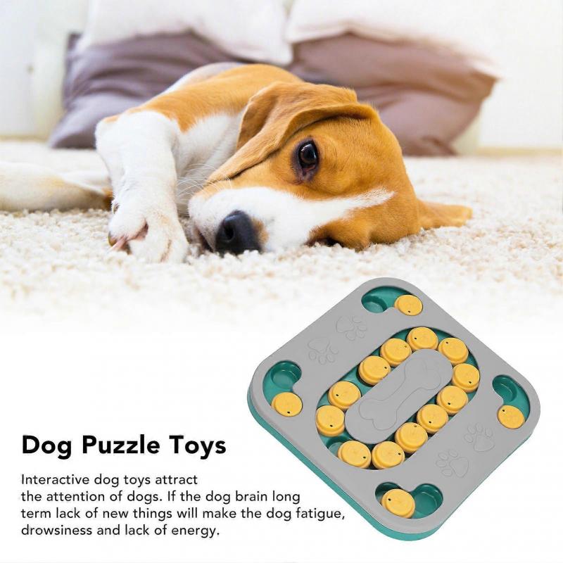 Dog Puzzle Toys Educational Relieve Boredom Dog Food Dispenser Game for Interactive Training Grey 
