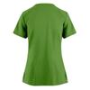 Women's Fashion Christmas Print Uniform Overalls Slanted Collar Double Pocket T-Shirt Short Sleeve Top