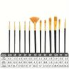 22/12/10 pcs Brush Set Plastic brush for acrylic, watercolor, oil painting for canvas, fabric and paper crafts painting supplies