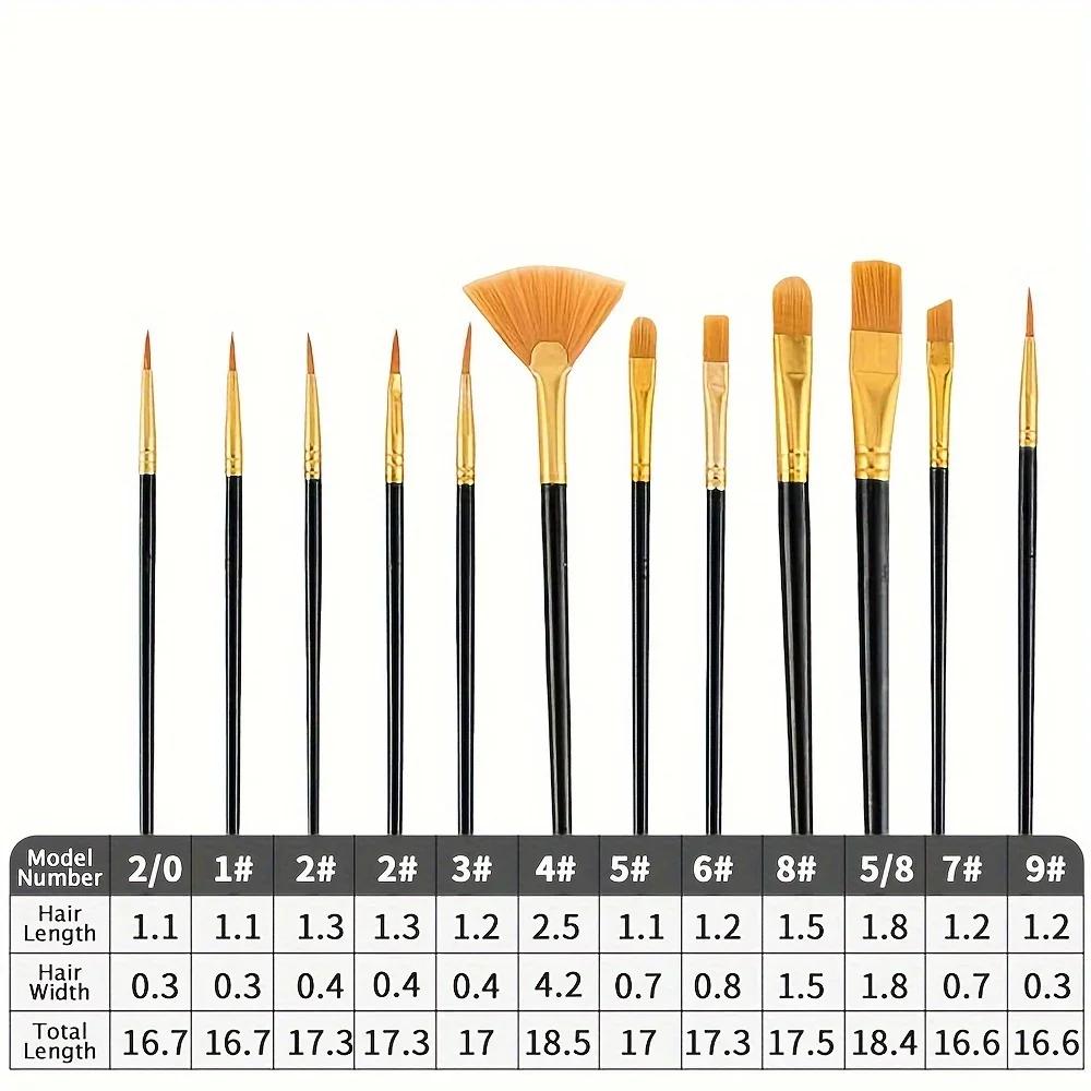 22/12/10 pcs Brush Set Plastic brush for acrylic, watercolor, oil painting for canvas, fabric and paper crafts painting supplies