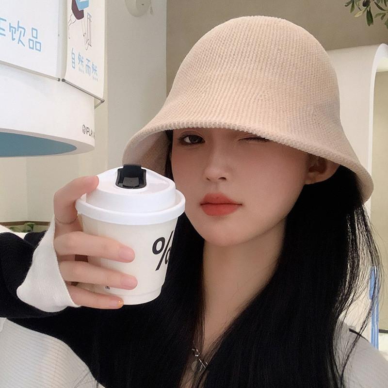 Fashionable Small Brim Bucket Hat Women Winter Warm Windproof Adjustable Cap Elegant Style