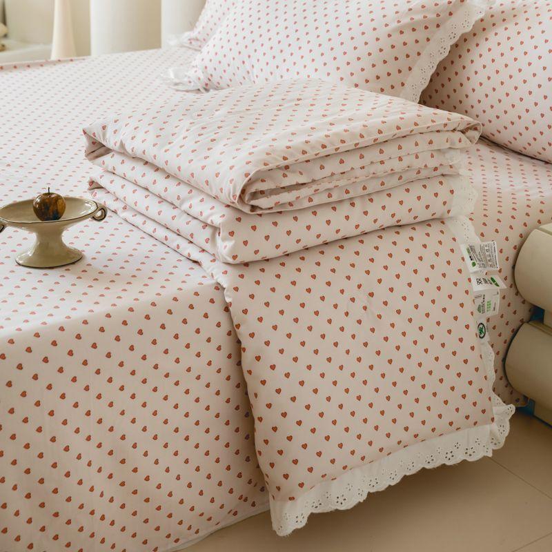 Summer Ruffled Luxury Style Summer Quilt Summer Cool Quilt Double Layer Gauze Machine Washable Single Twin Dormitory Air-Conditioning Quilt