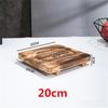 Heat Insulation Wooden Mat Iron Plate Bottom Board Bowl BBQ Square Wood Pad Stone Casserole Pot Pad Placemat for Dining Table
