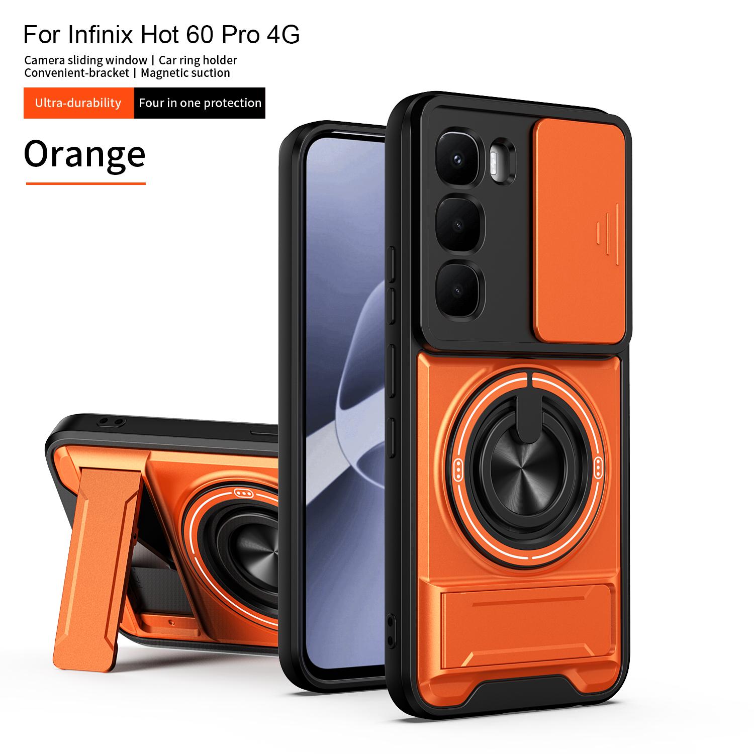 

Для Infinix Hot 60 Чехол IInfinix Hot 60i Чехол Hot 60 Pro + Магнитный Складной Держатель Magsafe Военная Броня Чехол с Защитой Камеры Infinix Hot 60
