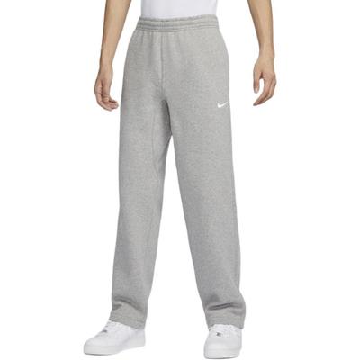 Club Unifarbene Logo-Print Fleecegefütterte Gerade Geschnittene Gestrickte Jogginghose Herren Grau 623455-063