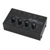 Headphone Amplifier Professional Low Noise Mini High Power 4 Channel Stereo Headphone Amplifier for Studio Stage