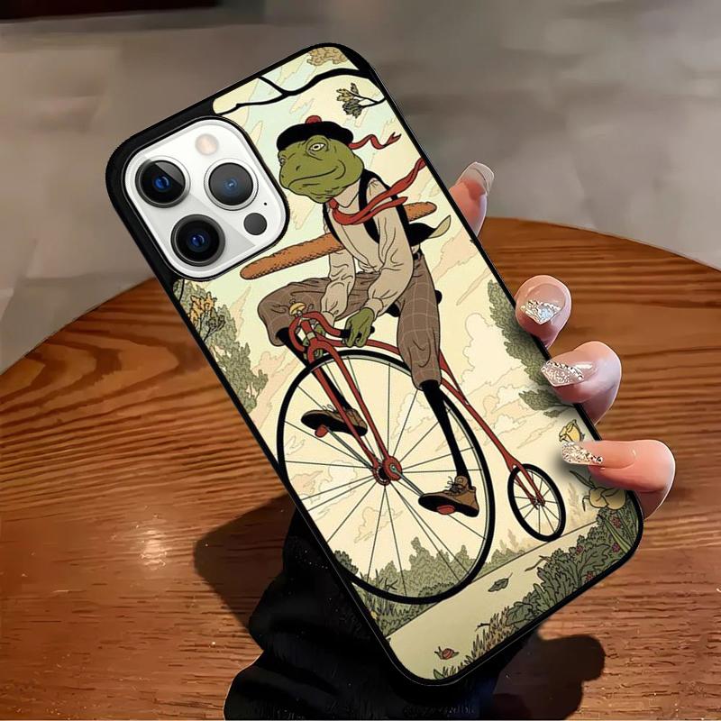 Vintage Retro Frog Mushrooms Phone Case For iPhone 17 Air 16 15 14 13 12 11 Pro Max Max Plus Bumper Case Cover