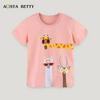 Summer Boys' European & American Style Short Sleeve Pullover Two-Piece Cartoon Set