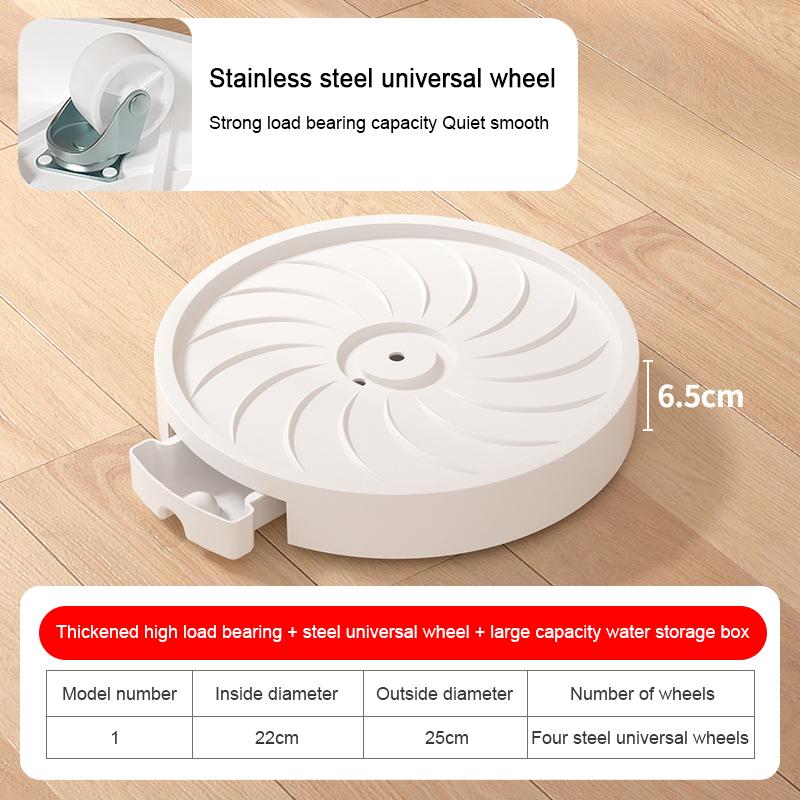 

Mobile Flowerpot Tray with Wheels Plastic Universal Wheel Bracket Invisible Rolling Wheel Thickened Flowerpot Base Practical New