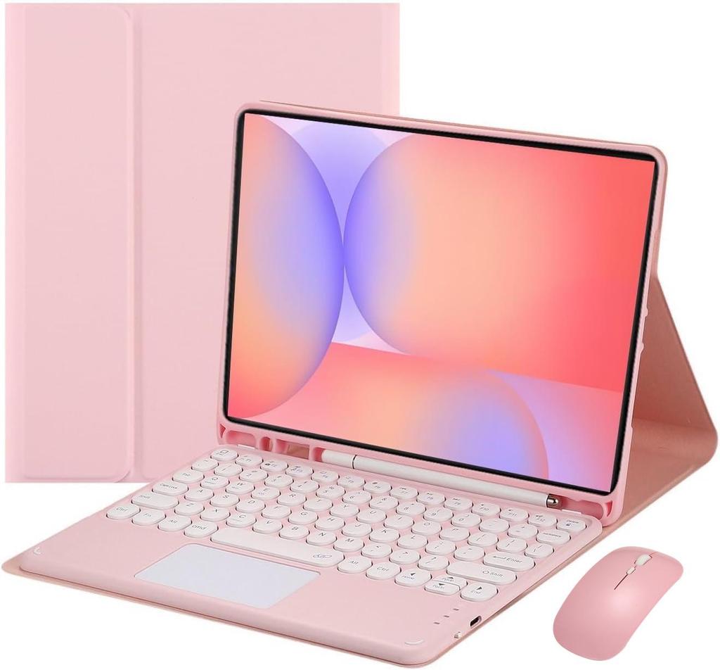 Kompatible Samsung Tablet Hülle mit Leder Bluetooth Tastatur für S10 Lite/S9/A11 Plus/FE Plus
