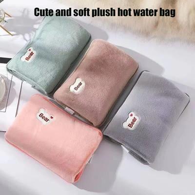 Electric Hot Water Bag Reusable Plush Hot Water Bottle EU Plug Charging Heating Water Bags Winter Warm Hand Pocket