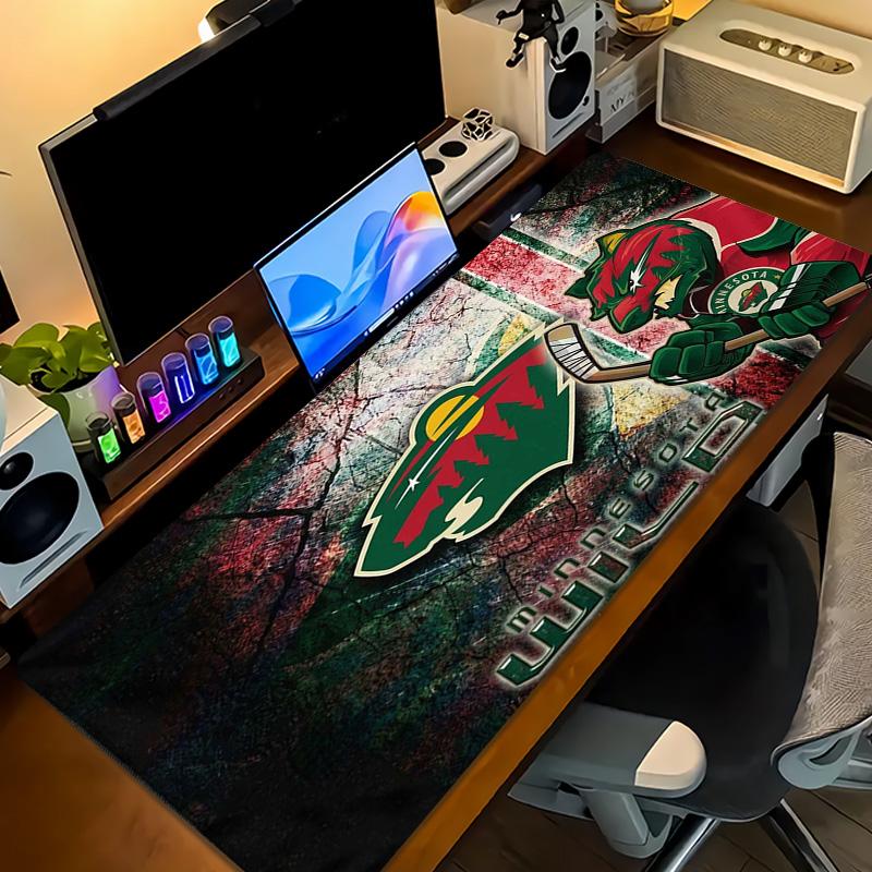 Minnesota Wild Color Mouse Pad Large Gaming Table Cushion Non-slip Laptop Tablet Big Mousepad XXL Mat Mini PC Playmat With Lock edge