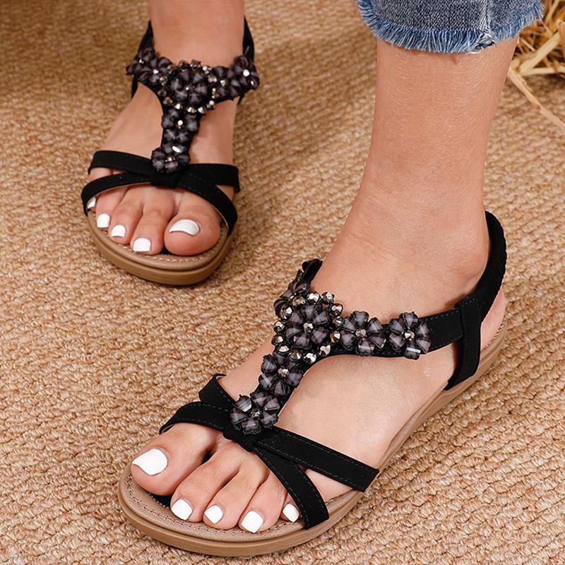 Women's Sandals Bohemia Style Summer Sandals Beach Shoes Woman Soft Sandalias Mujer Low Heels Flat Sandals Women Summer Footwear