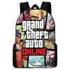 Grand Theft Auto Grand Theft Auto Rucsac cu Animație Periferică Genți Școlare pentru Bărbați și Femei