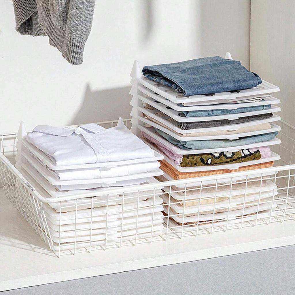 5pcs-Wardrobe Storage Dressbook Useful Stackable Plastic Clothing Folding Board Storage Rack Clothing Organizer Rack