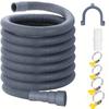 1.5/2/3 Meter Washing Machine Drain Hose Flexible Dishwasher Drain Hose Extension Kits Corrugated Washer Discharge Hose