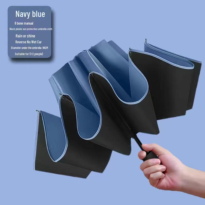UV Auto Open/Close Large Double Folding Windproof Umbrella for Two, Reinforced for Sun/Rain, Dual Use for Men and Women