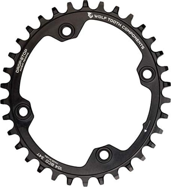 Wolf Tooth Elliptisches 104 BCD Kettenblatt für Shimano 12-fach 34Z