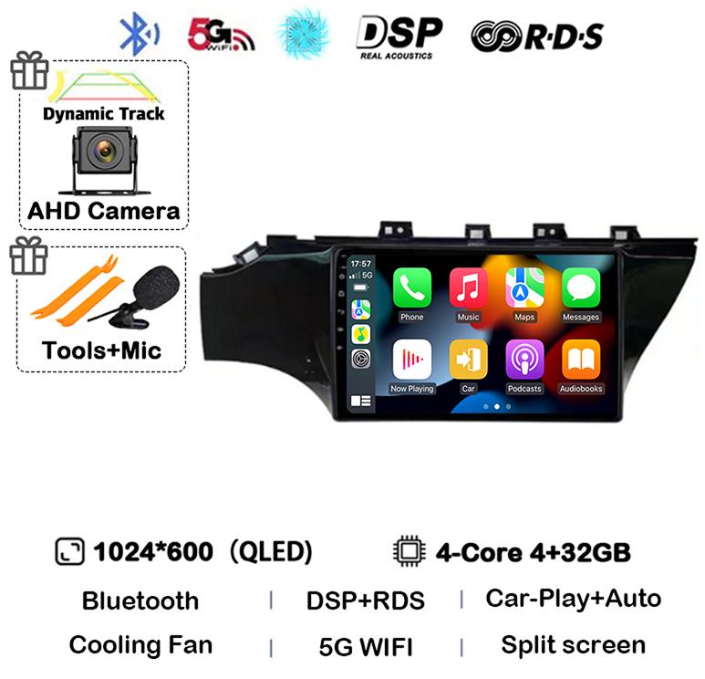 Android 14 Carplay For KIA RIO 4 IV FB X-line 3 2011- 2016 2017 2018 2020 2021 Car Radio Multimedia Player GPS Navigation Stereo