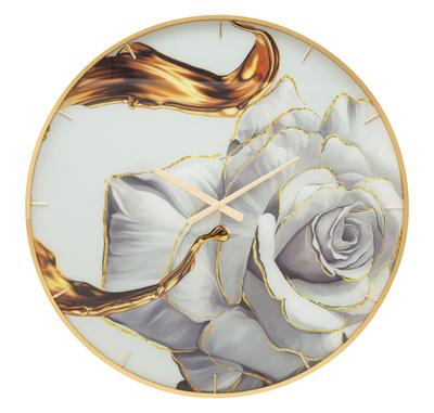 Wall Clock Glass Rose Cm Ø 80X5