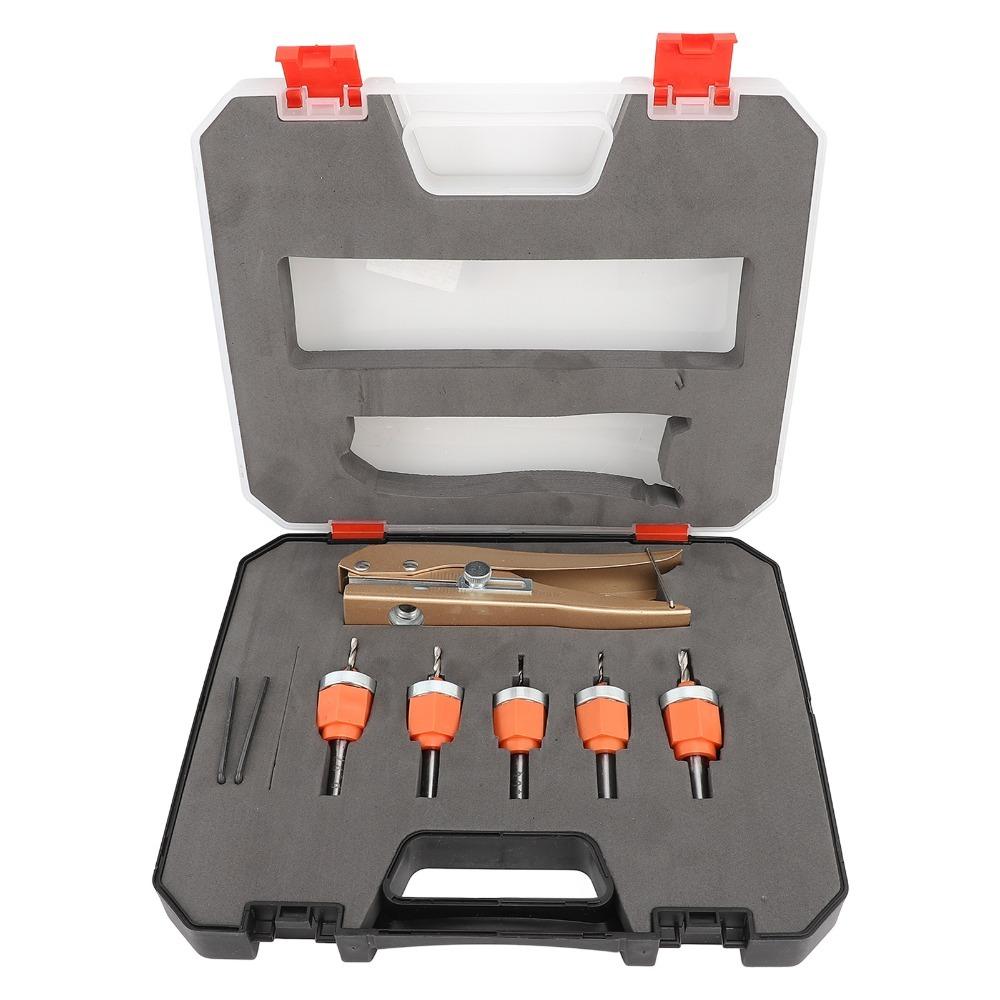 6pcs Adjustable Depth Countersink Drill Bit Set HSS Construction Adjustable Drill Bit  Woodworking
