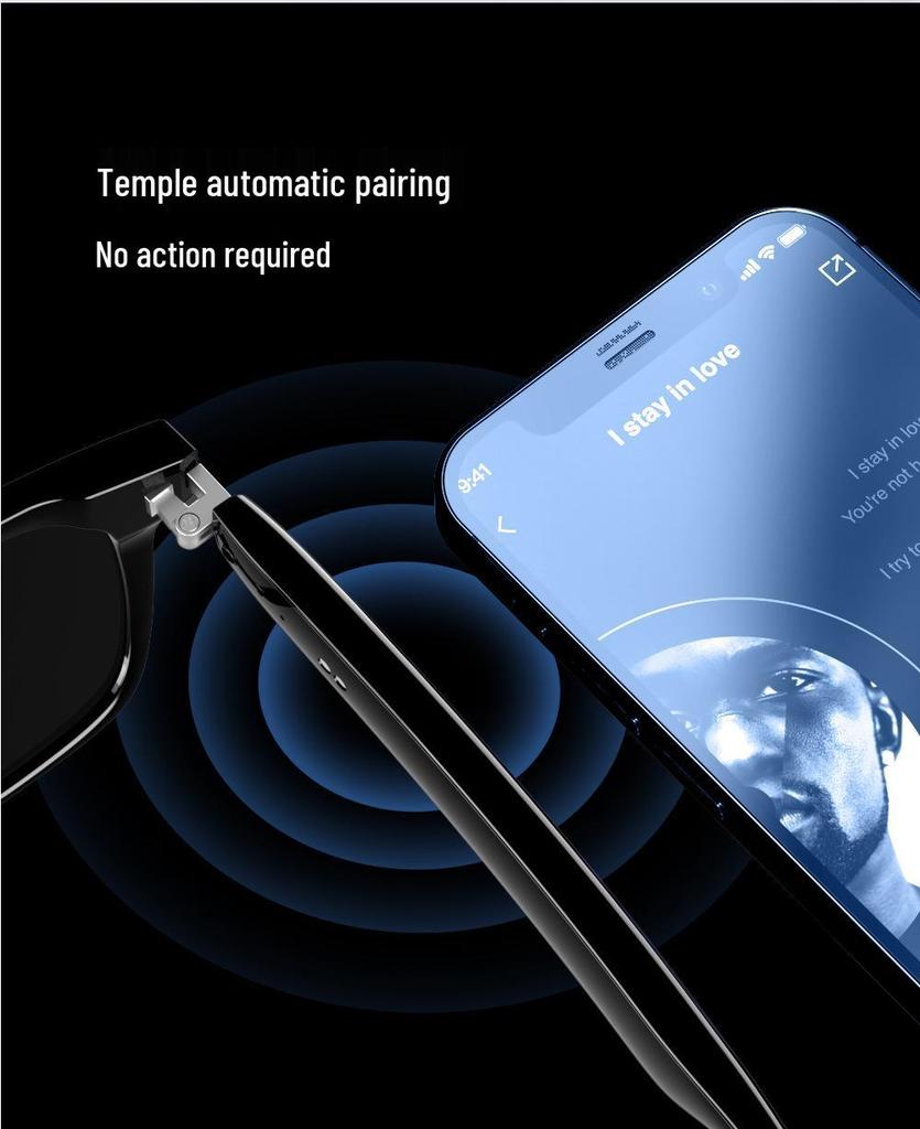 E13 AI Bluetooth-Brille der 3. Generation: Ohrhörer, Sprachübersetzer und Sonnenbrille mit austauschbarem Rahmen