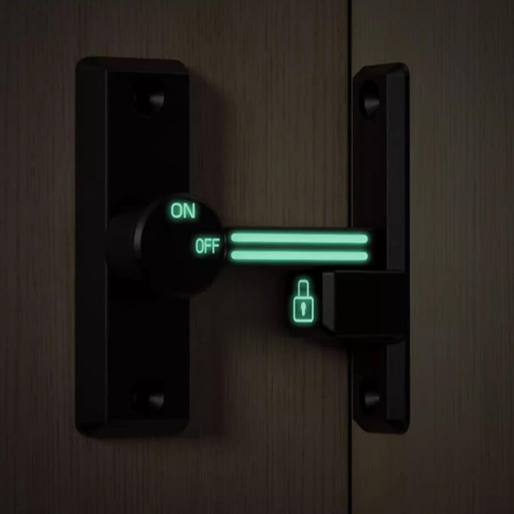 Sturdy Zinc Alloy Materials 90/180 Degree Bolts Lock for Enhances Security in Bedrooms Bathrooms and Storage Room