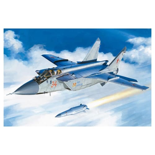 Hobby Boss 1/48 Scale Aircraft Series Russian MiG-31BM Fighter with KH-47M2 Supersonic Cruise Missiles and Kinzhal Plastic Model Kit 81770