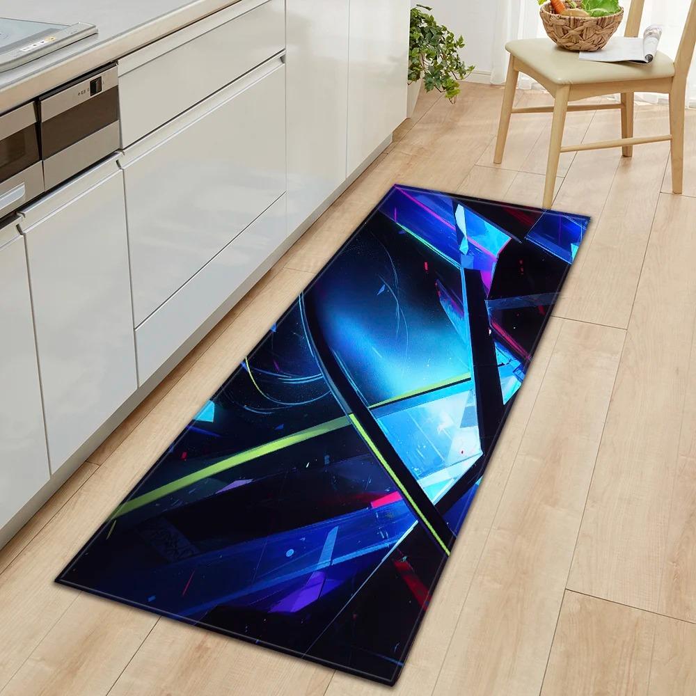 Creative Colorful Geometric Pattern Home Kitchen Floor Mat Door Front Decoration Floor Mat