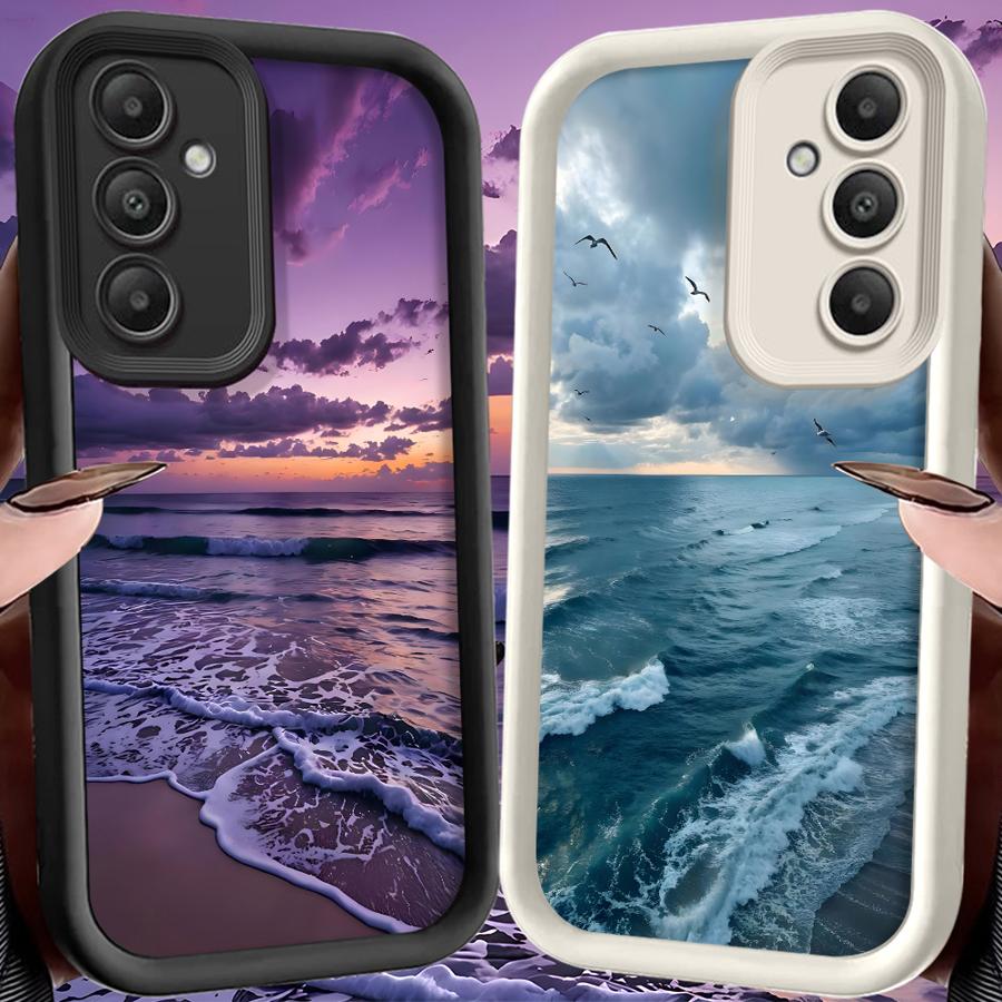 Phone Cover Case for Samsung Galaxy S26 Ultra S24Ultra S25 Edge S25 S23 FE S21 S20FE S22 S24 Plus Sunset Coast Scenery