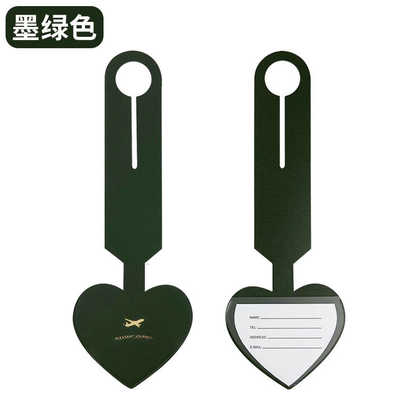 Pu leather luggage tag leather strap flip lanyard with paper card tag checked name boarding pass