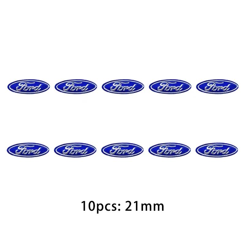 

New 2026 Car Sticker For Ford 5/10Pcs 21mm Car Control Key Emblem Stickers Accessories Fit For Ford Ranger C-Max S-Max Focus MK3 21mm