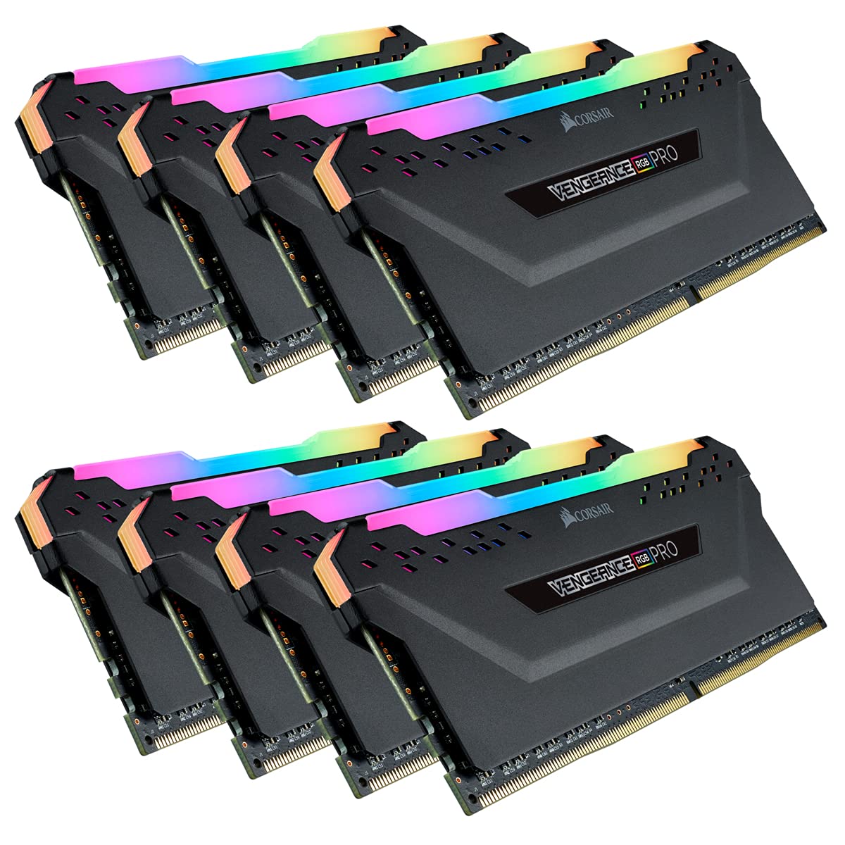 

CORSAIR Desktop PC Memory VENGEANCE RGB PRO Series 256GB x 8 CMW256GX4M8E3200C16 DDR4-3200MHz [32GB pieces]