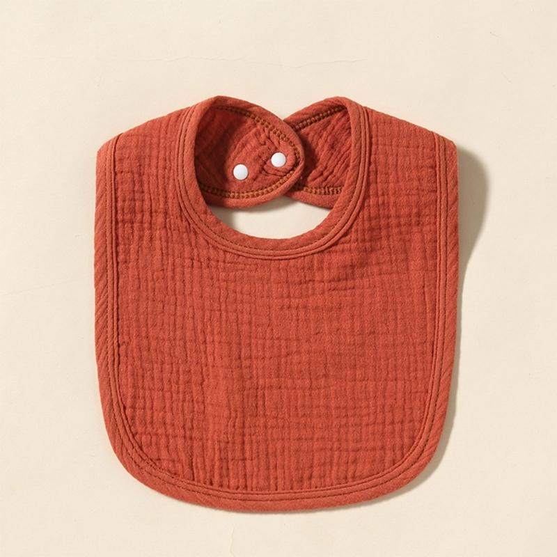 1pc Solid Colour Cotton Gauze Baby Bibs Ruffle Lace Infant Newborn Feeding Burp Cloth Saliva Towel Adjustable Bandana Drool Bibs