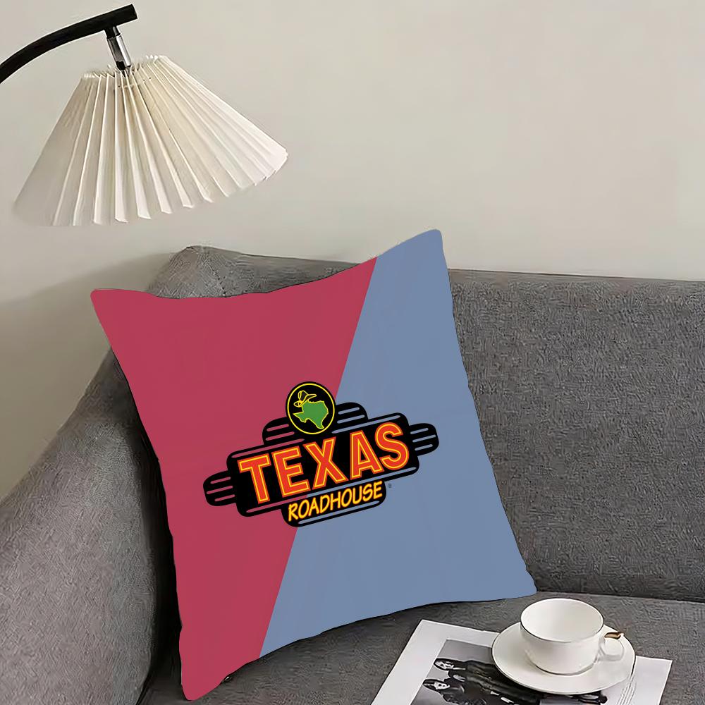 Classic TTexas RRoadhouse Cushion Cover Elegant Comfort Pillowcase Sofa Bed Doublesided Printed Invisible Zipper Home Decor