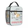 Bestselling Anatomy Of A Corgi Nylon Texture Neoprene Lunch Bag Home To Go School Lunch Bag