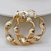 1 Pair Crooked Sculpture Hollow Big Hoop Earrings Womens  Accessory Wedding Decoration Earrings