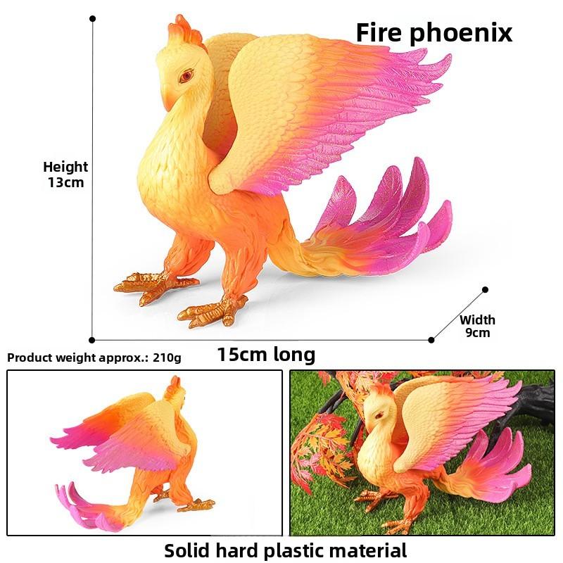 Three Headed Dog Fire Phoenix Stone Monster Dragon Warcraft Model For Kids And Collectors