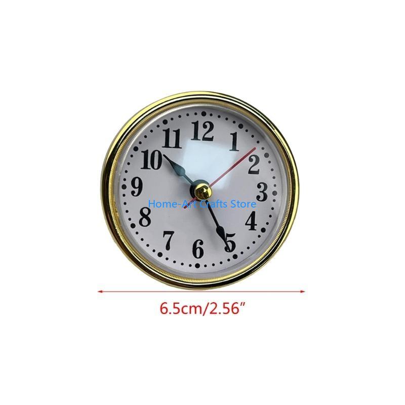Y3NA High QualitysClassic Clock Craft Quartzs Movement Round Clock Head Insert Little Clock for LivingRoom Home Office Repair