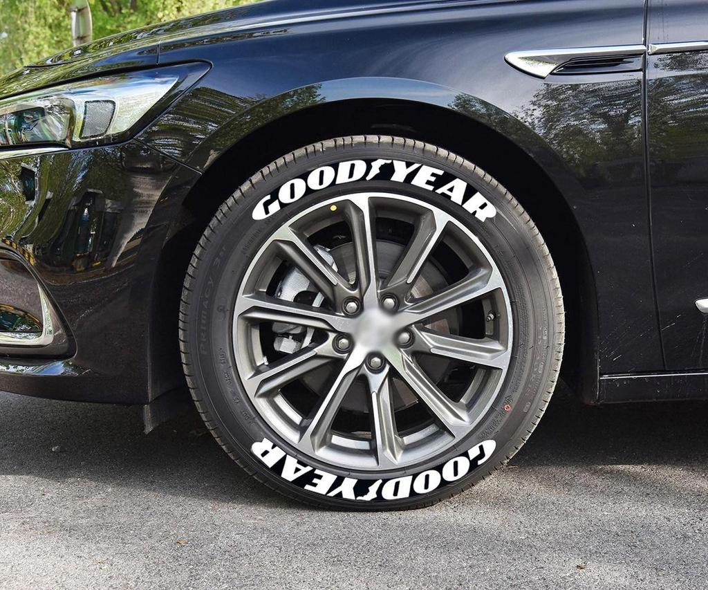 One-Piece Reflective 3D PVC Tire Letter Sticker - Personalized Car Modification