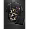 Joutarou Kuujou Print T-Shirt JoJo's Bizarre Adventure Anime Kleidung Herren Baumwoll-T-Shirts Vintage Washed Tee Harajuku T-Shirt