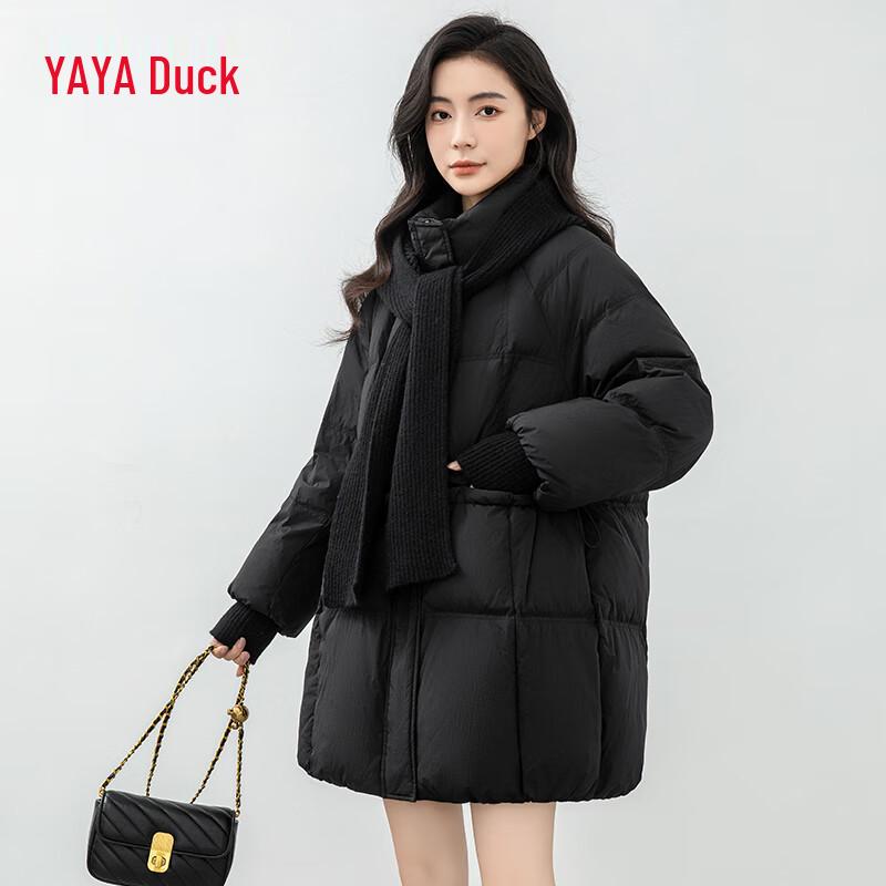 

Yaya Women s Detachable Hooded Mid-length Down Jacket M