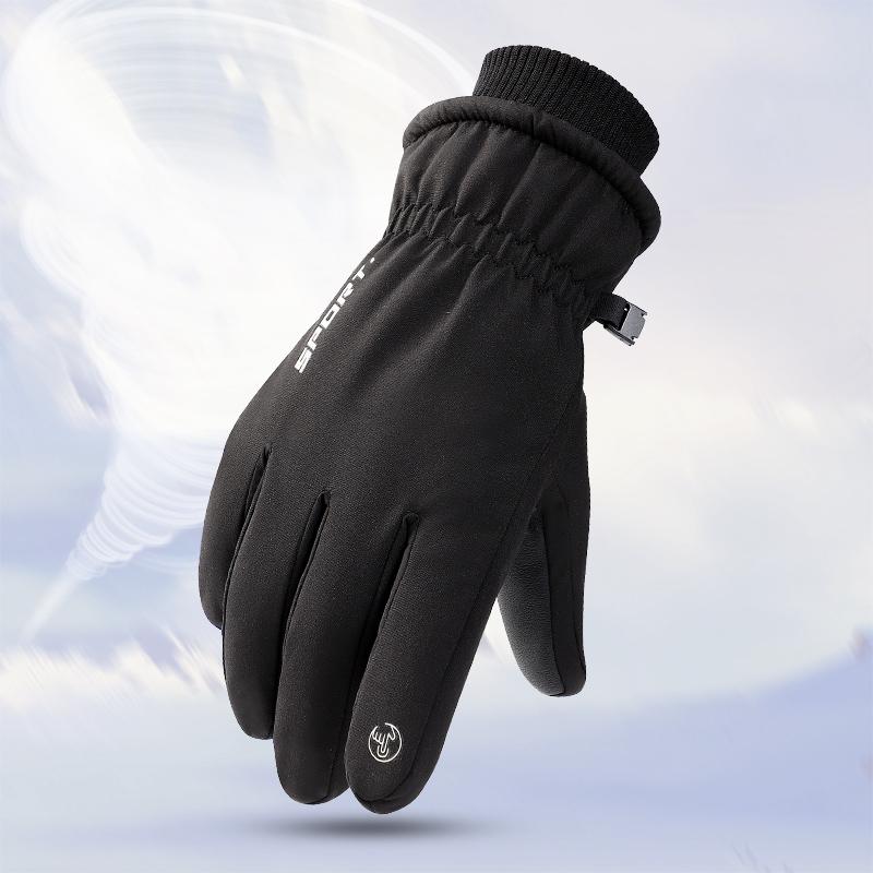 Fleece Lining Touch Screen Winter Warm Men Ski Waterproof Gloves