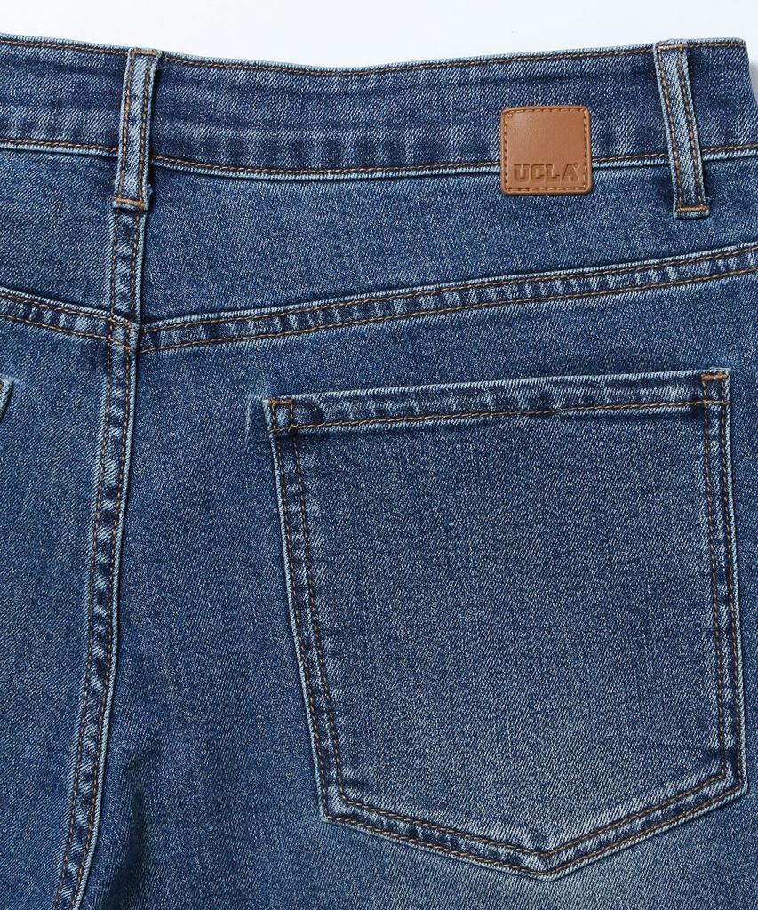 UCLA Unisex Basic Brushed Straight Denim Pants [Md-Indigo](Uc3Dp20)