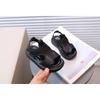 Kids Solid Soft Sole Beach Sandals Summer Leather Surface Casual Shoes For Boys Girls