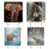 Colorful Elephant Shower Curtain Waterproof Washable Bathroom Decor With 3d Printing And Hooks